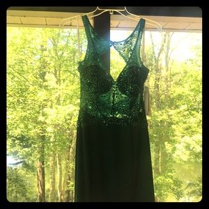 Emerald green prom/ evening gown
